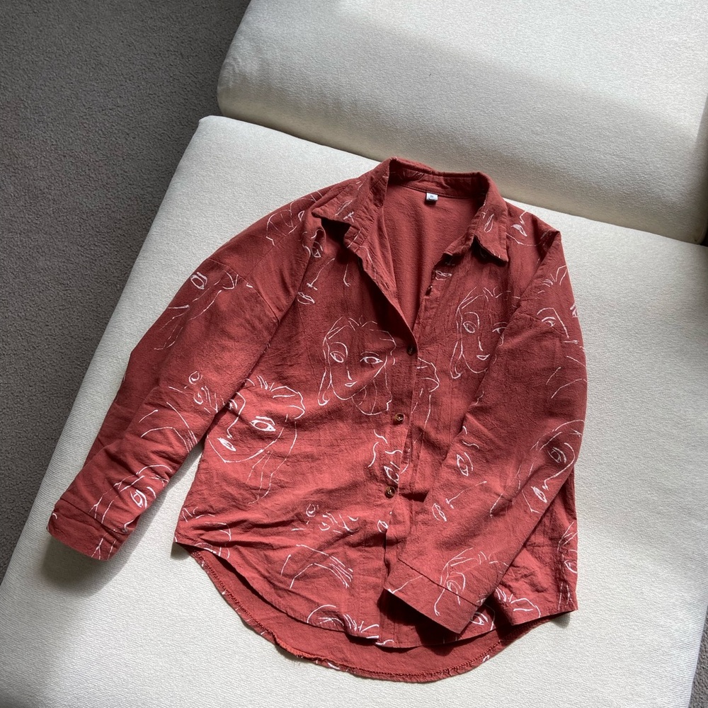 Unique Button Up Top